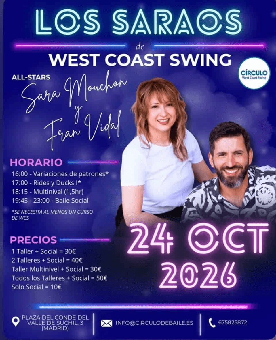 Academias, Clases de Baile, Eventos e Intensivos  de West Coast Swing y Modern Swing en Madrid (Spain)