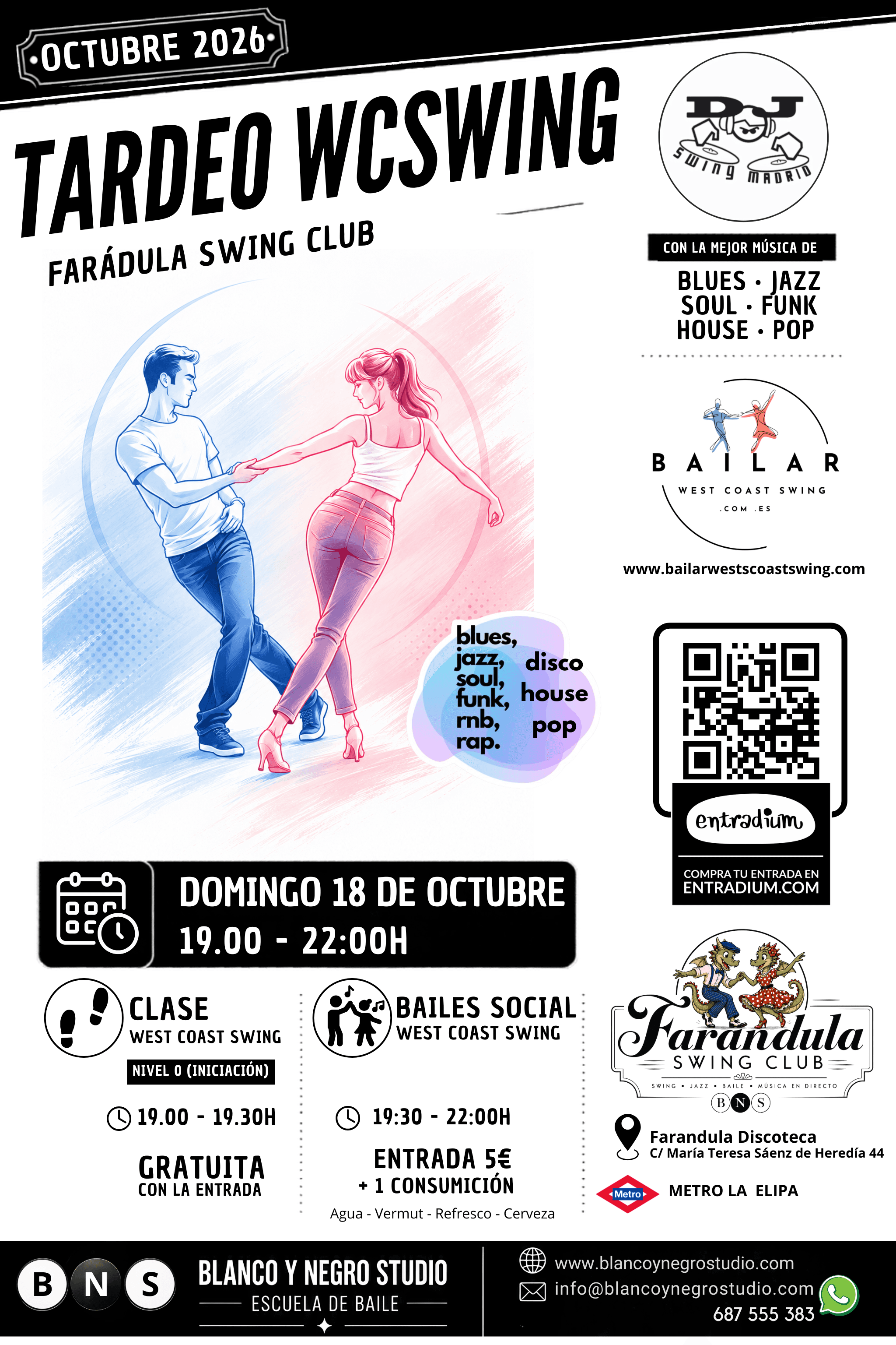 Tardeo en Farándula Swing Club. Especial West Coast Swing