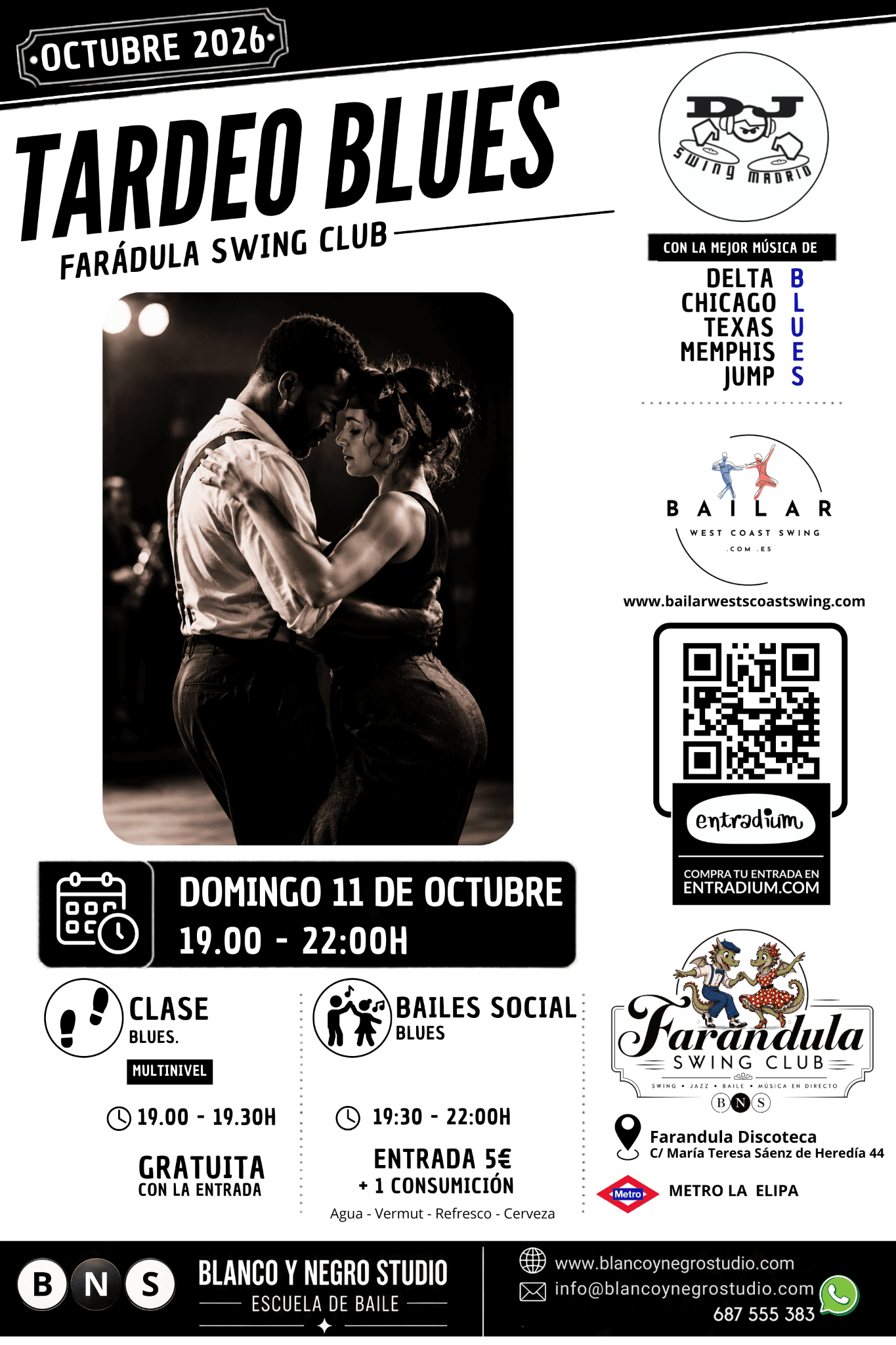 Tardeo en Farándula Swing Club. Especial Blues.